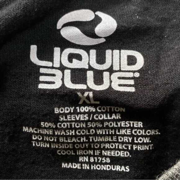 Liquid Blue Men's AC/DC Baseball Style 3/4-Length Sleeve‎ Shirt Size XL - Picture 4 of 4